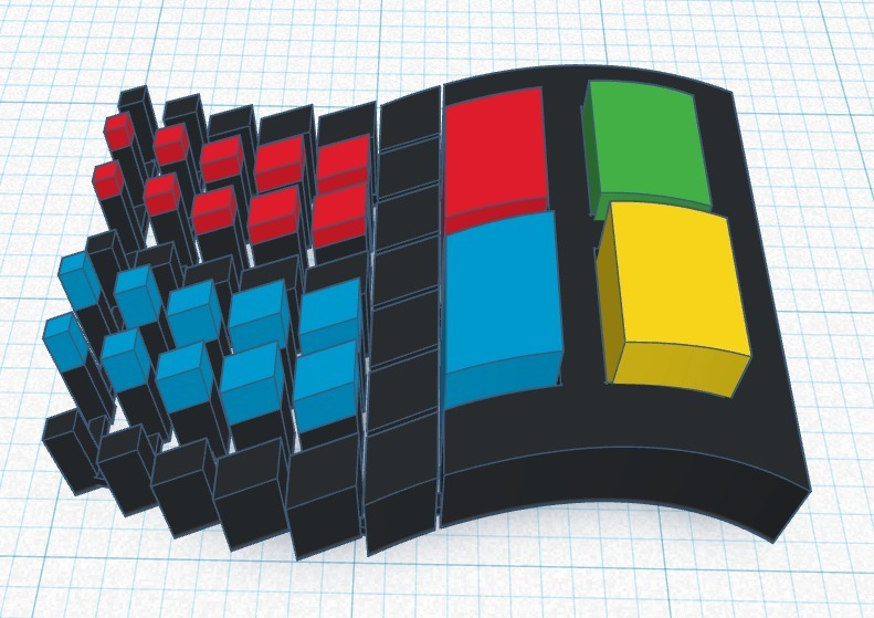 Windows 95 Logo (Color Raised)