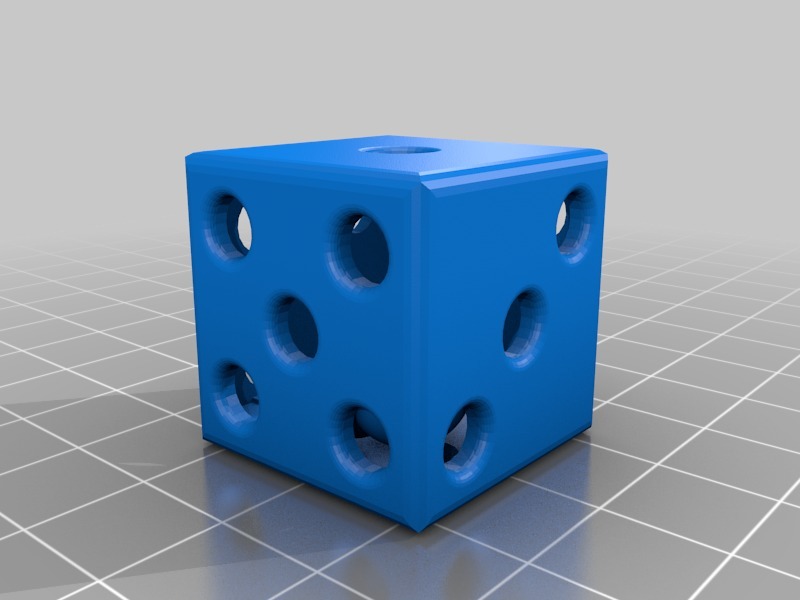 Dice with ball inside