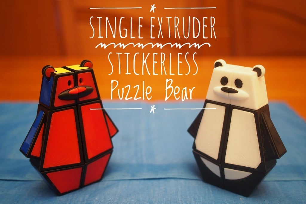 Single Extruder - Stickerless - Ozo 1x2x3 Puzzle Bear