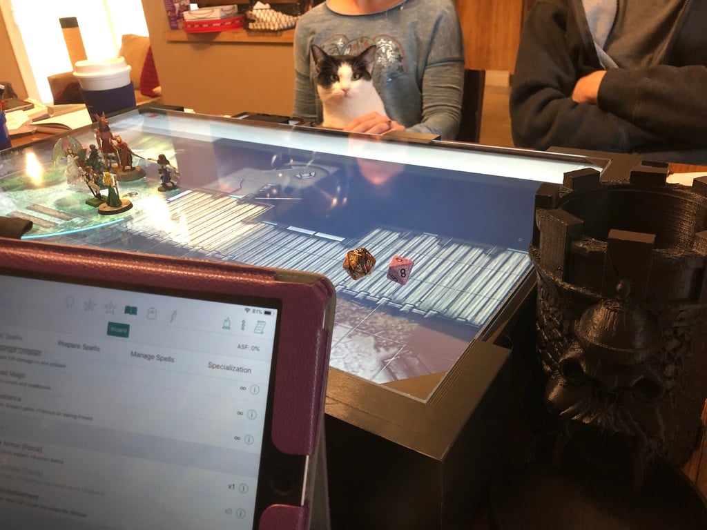 Gaming Monitor Table for Dungeons and Dragons