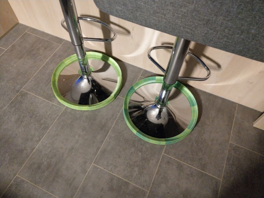 Bar stool protection against vacuum robot