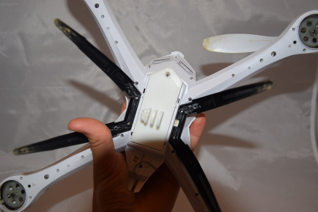 drone Tarantula JJRC X6 carter de batterie avec fixation GOPRO