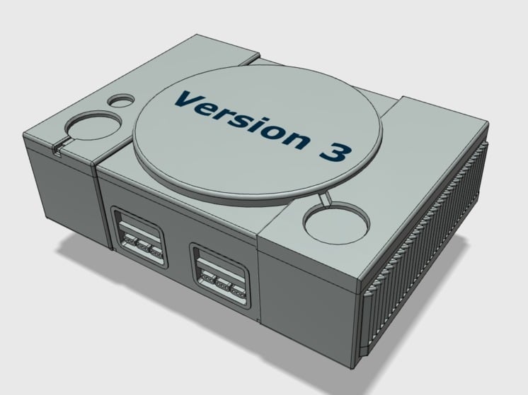 Playstation pi Tiny V.3 (Raspberry Pi 2 + 3 Case)