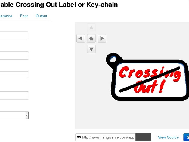 Customizable Crossing Out Label or Key-chain