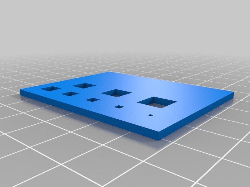 3D Printer Test - round and square holes