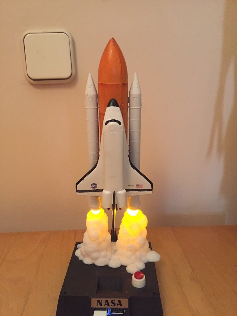 space shuttle model flames