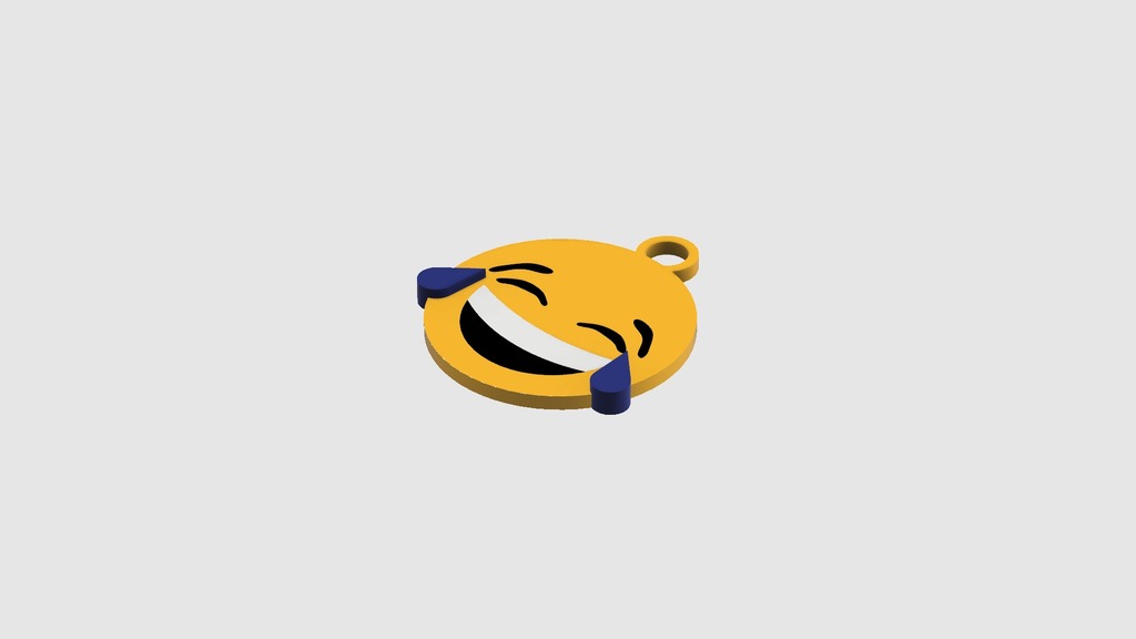 Laughing/Crying Emoji Keychain