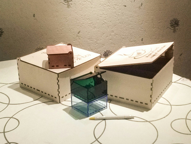 Parametric box with hinged lid - rzigzagto