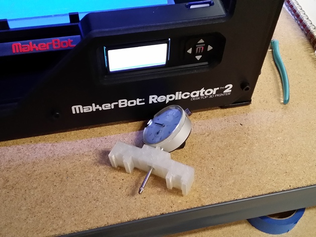 Makerbot Replicator 2 Bed Leveler for dial indicator.