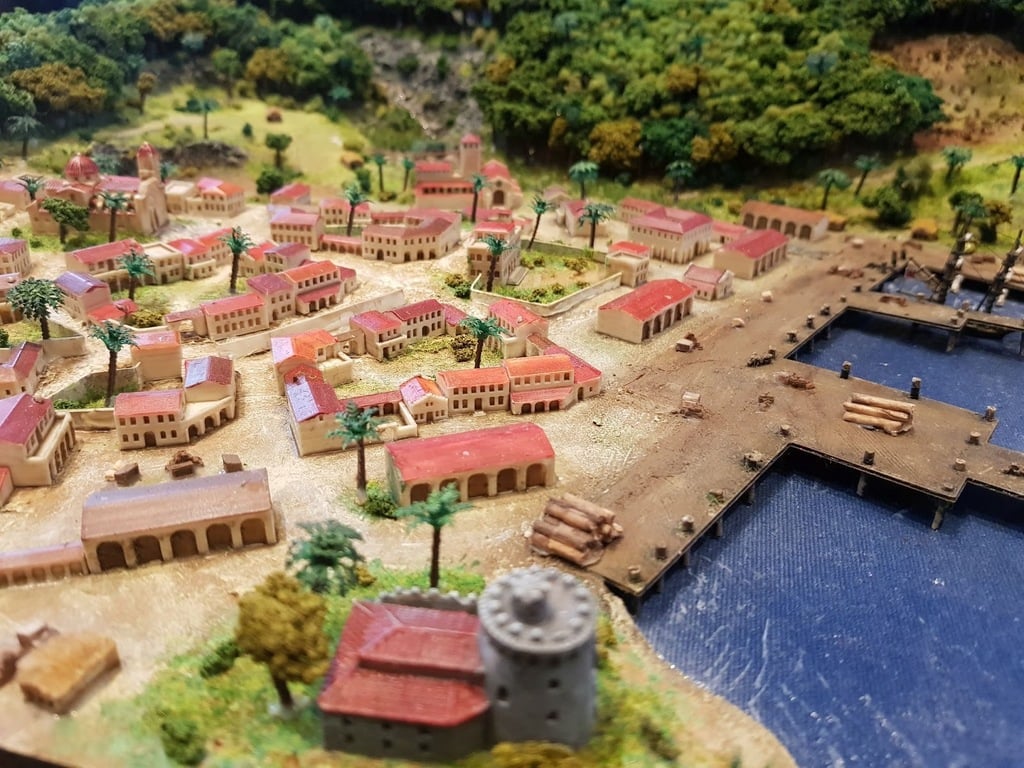 Miniature Buildings for 1:1200 Wargaming - Colonial Style