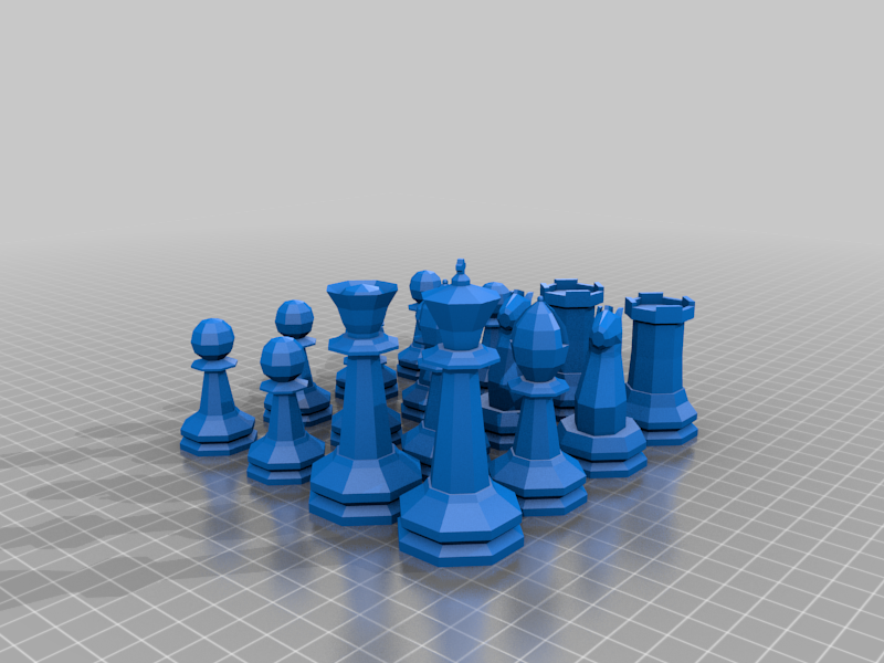 Low Poly Chess Set