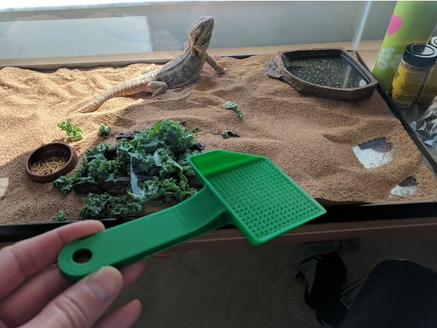 Small poop scoop for reptile habitat