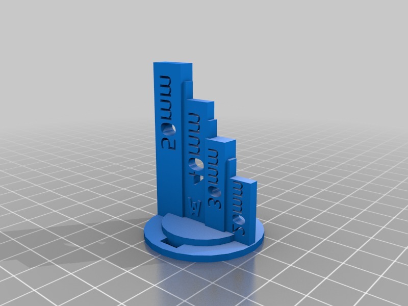 Scale for 3D designs and prints 20-50mm