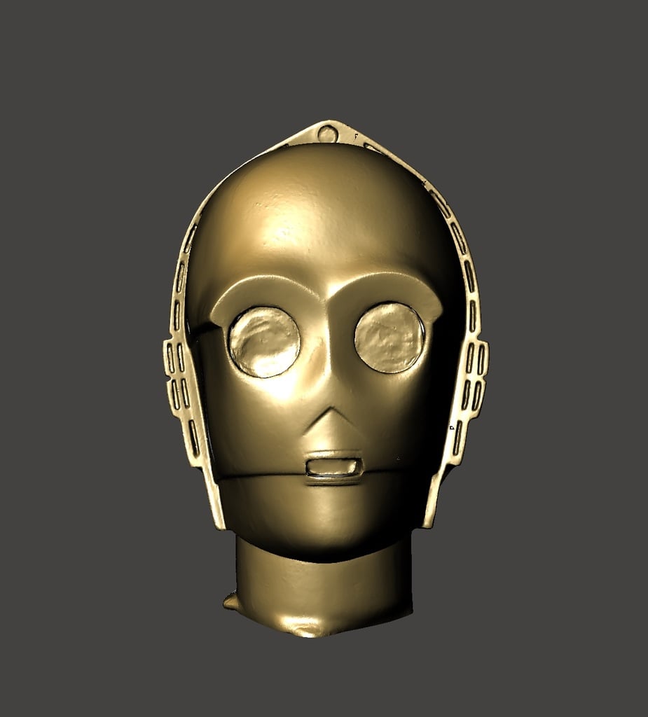 C-3PO Head - High Res - Hollow