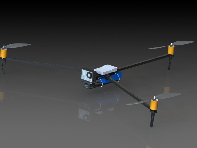 RCexplorer Tricopter frame light