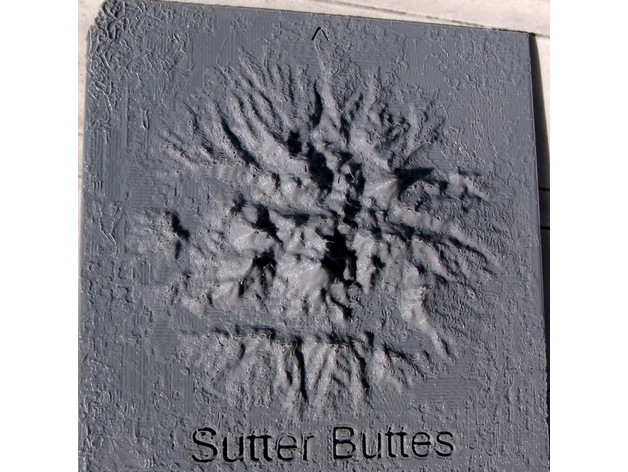 Relief Map of The Sutter Buttes