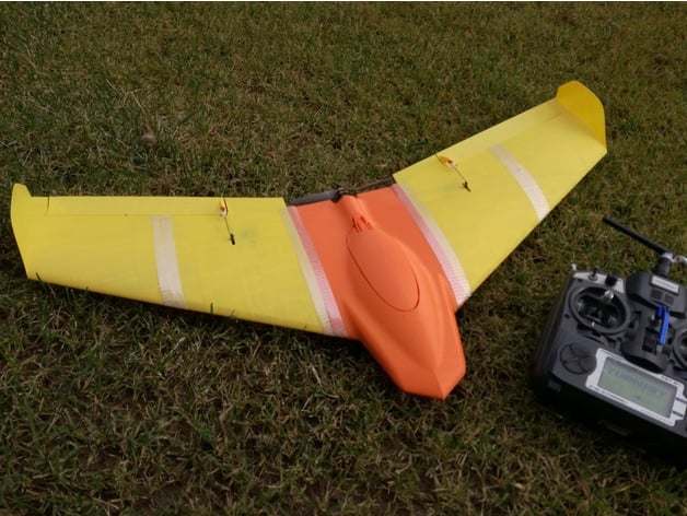 Gasb One Rc Flying Wing Fully Printed Only 9 Pieces Glueless
