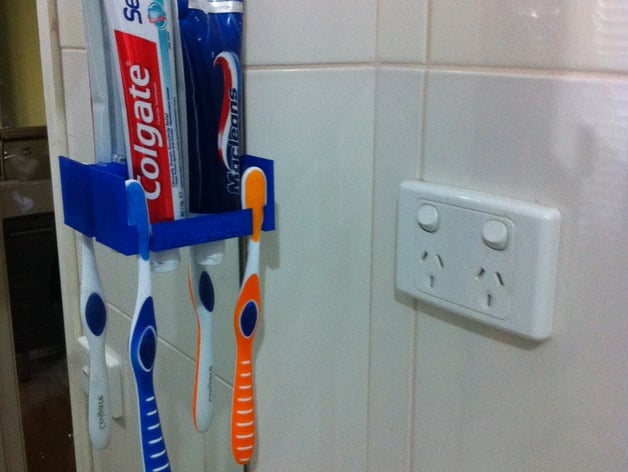 Tooth paste and brush holder