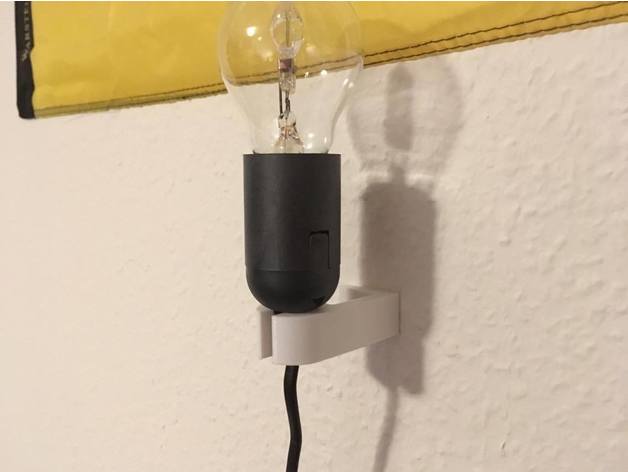 Super easy lamp (light bulb wall mount)