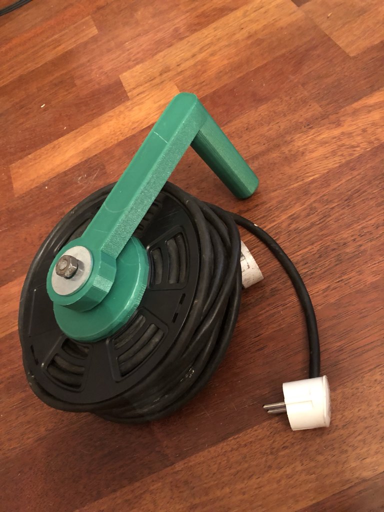 Electric cable extender spool holder