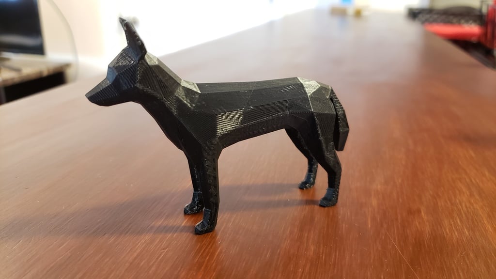 Low-Poly African Wild Dog (Painted Wolf)