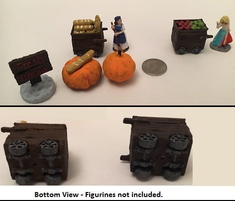 Miniature Medieval Food Carts