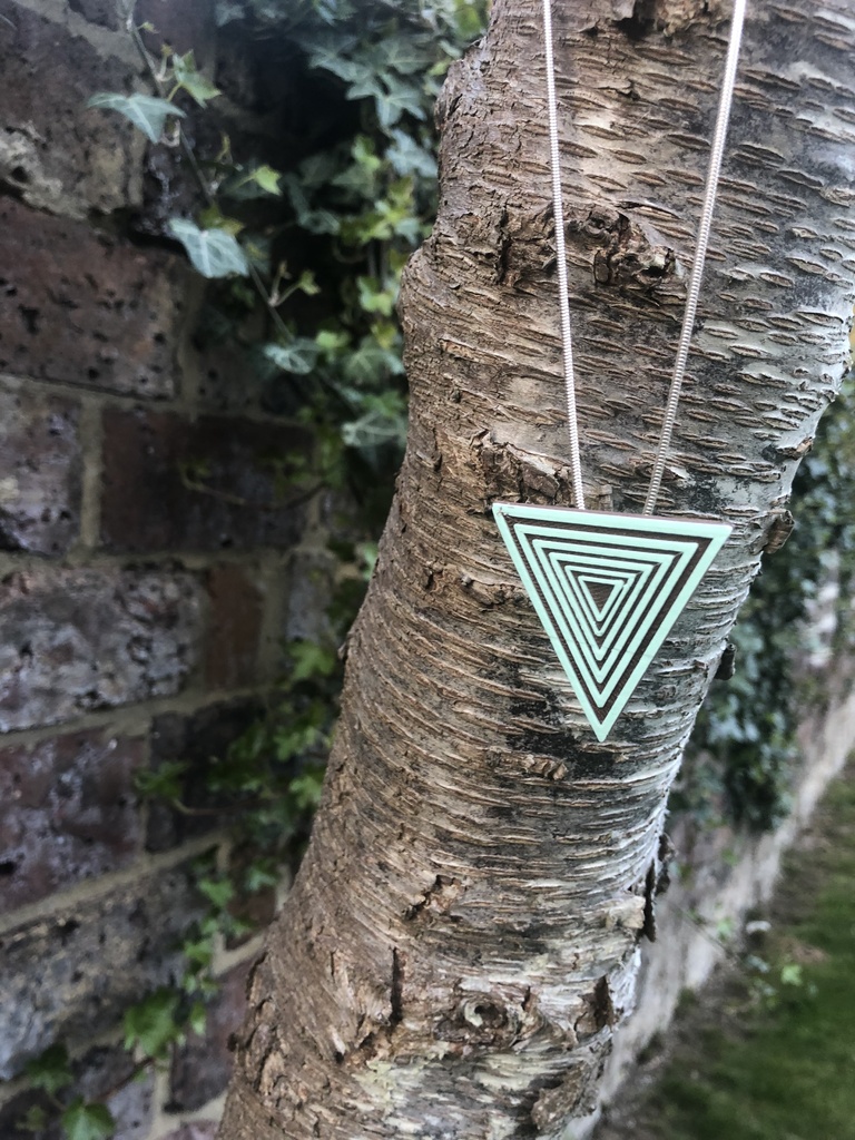Concentric triangles pendant / brooch