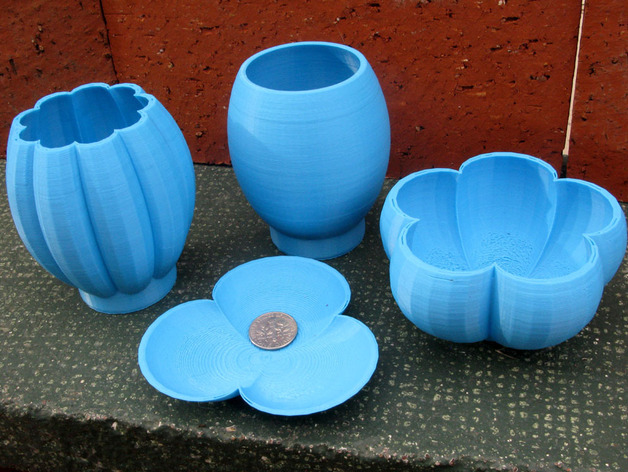 Epicycloidal Bowls Vases