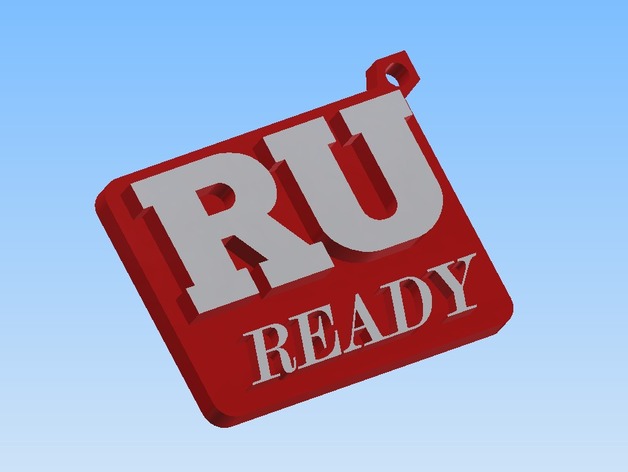 Rutgers "RU Ready" Keychain