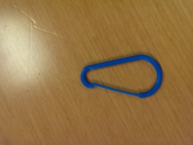 Miniature carabiner clip