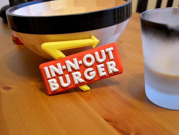 Miniature In-N-Out Sign