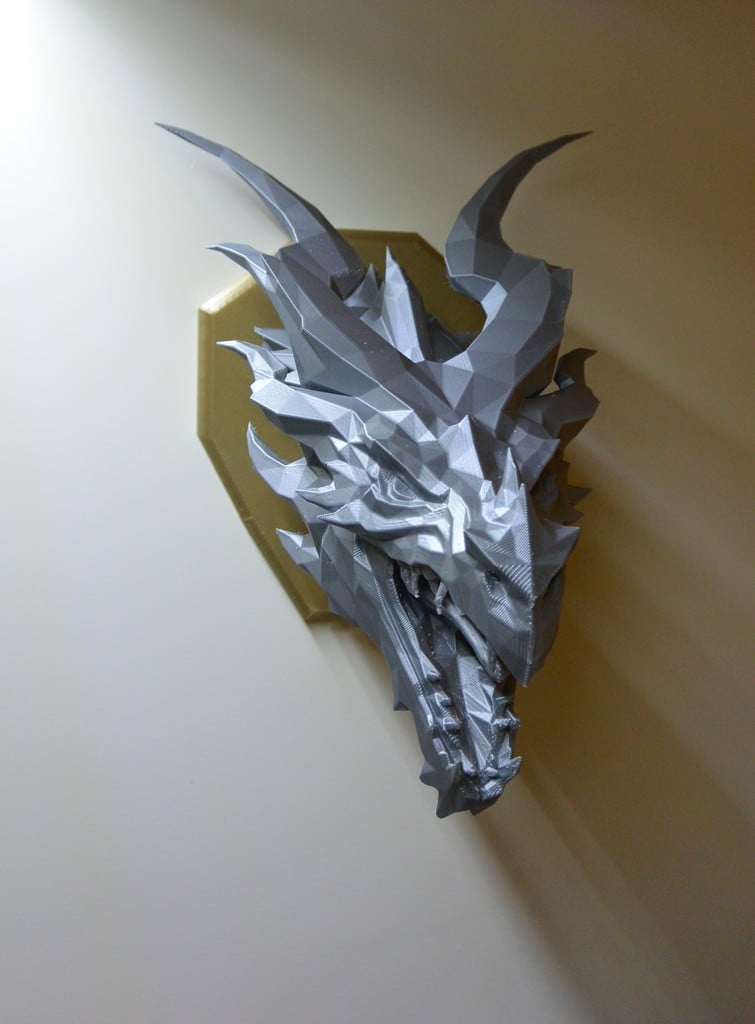Skyrim Alduin Dragon wall Trophy