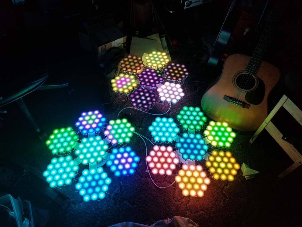 Hexalenses - Large panel RGB pixel lights