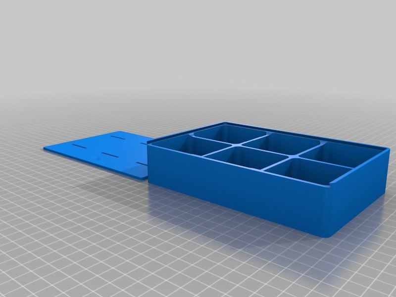 Enhanced parameterized compartment box with rounded inner- and outer edges w/lid