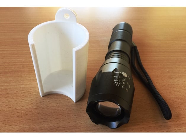 Wallmount holder for flashlight