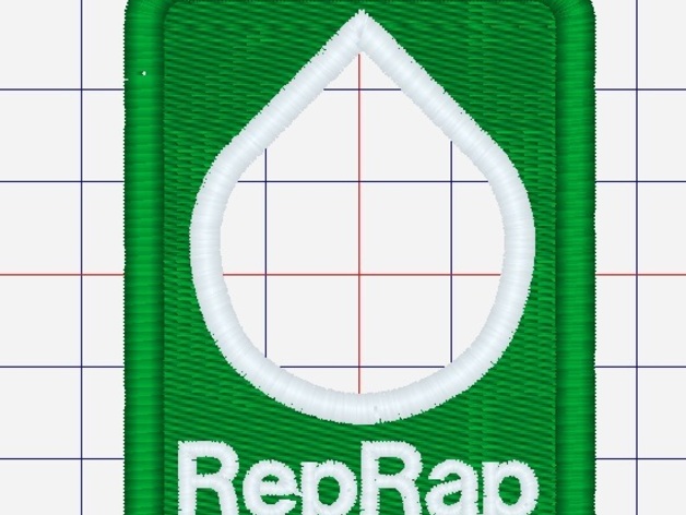RepRap logo embroidery file patch