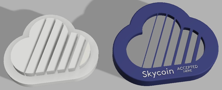 Skycoin Accepted Here - 2 part print