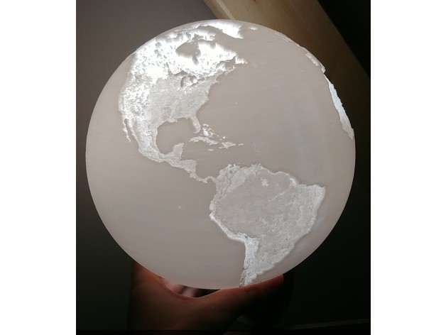 210Mm Diameter Globe Lithophane Lamp Shad