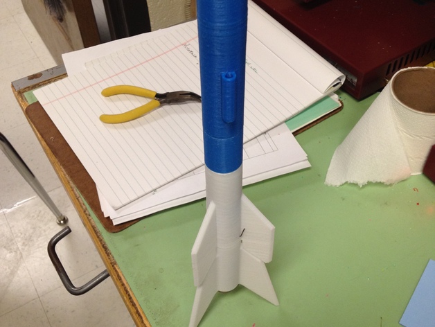 3D printable Two Stage Model Rocket