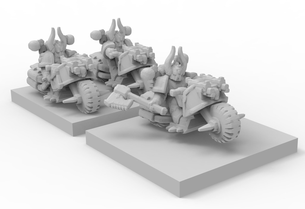 6mm epic scale Chaos bikers