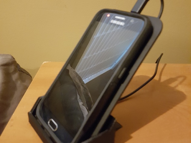 wireless phone charger desk stand - phone with case (otterbox)