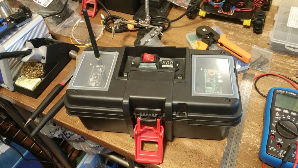 Toolbox to battery / controller box conversion kit for Hyper Tough toolbox