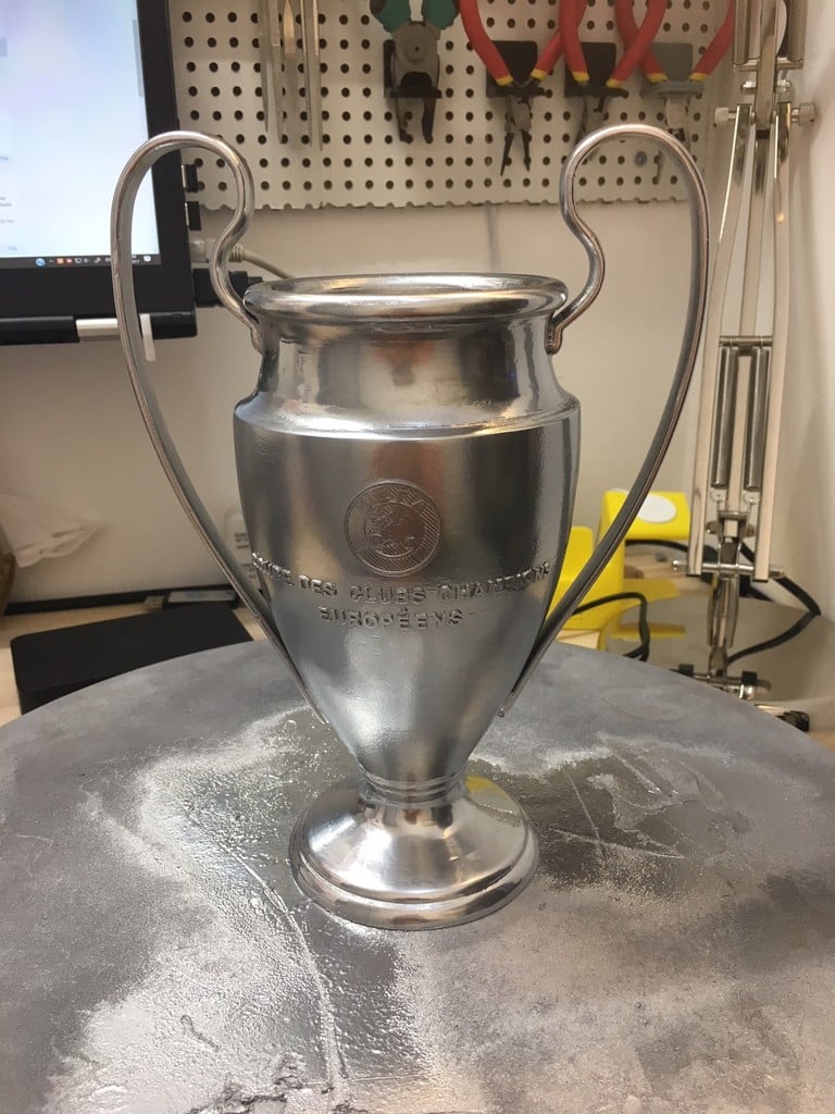 Champion's league cup - text ans symbol