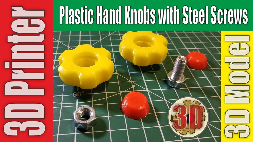 Plastic Hand Knobs with Steel Screws