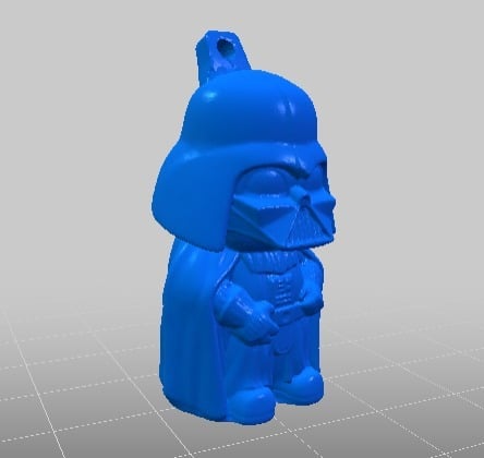 Remixed Mini Darth Vader from itech3dp into Keychain