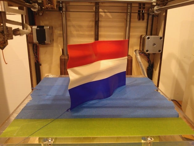 wavy Dutch flag