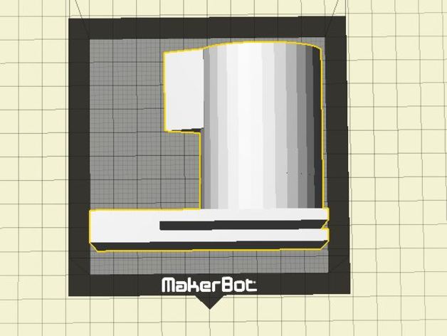 Makerbot mini larger spool holder