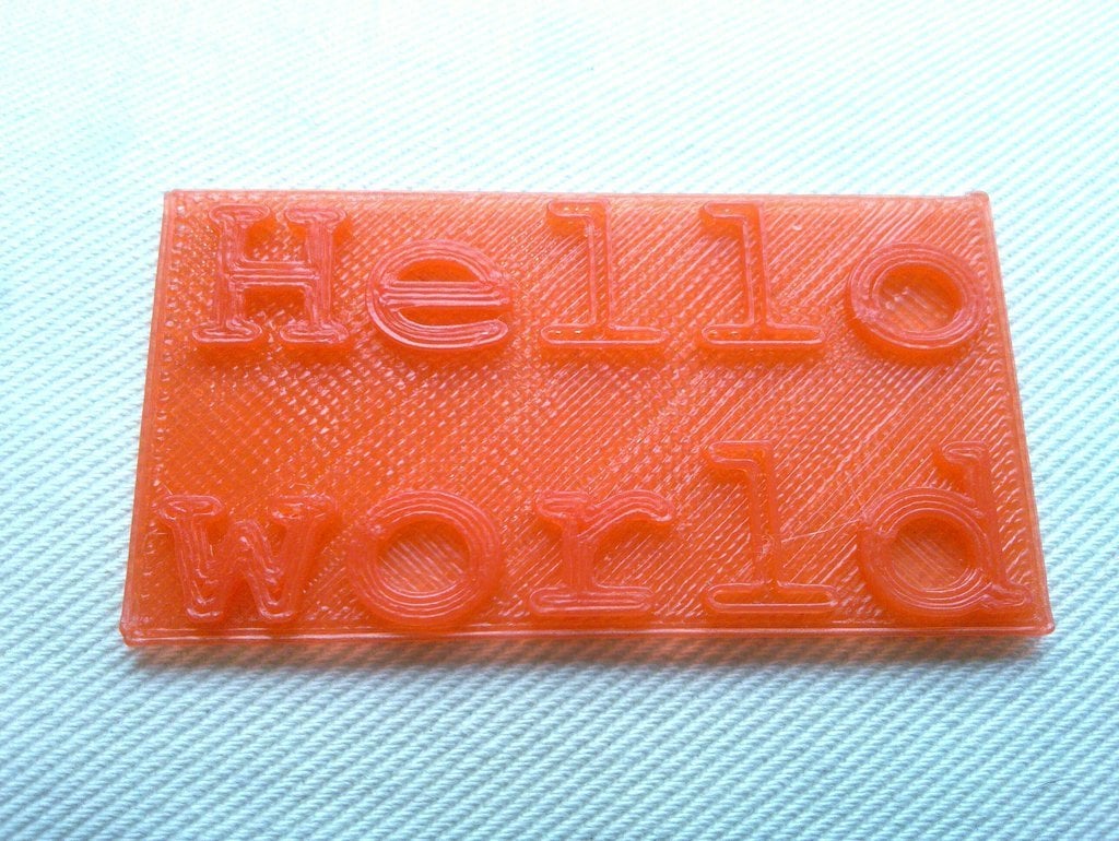 Hello world test print