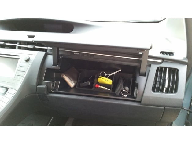 Upper glove compartment organizer for 3rd gen Prius