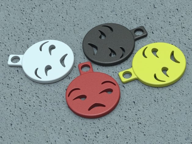Unamused Emoji Keychain Charm